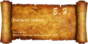 Barmos Hunor névjegykártya